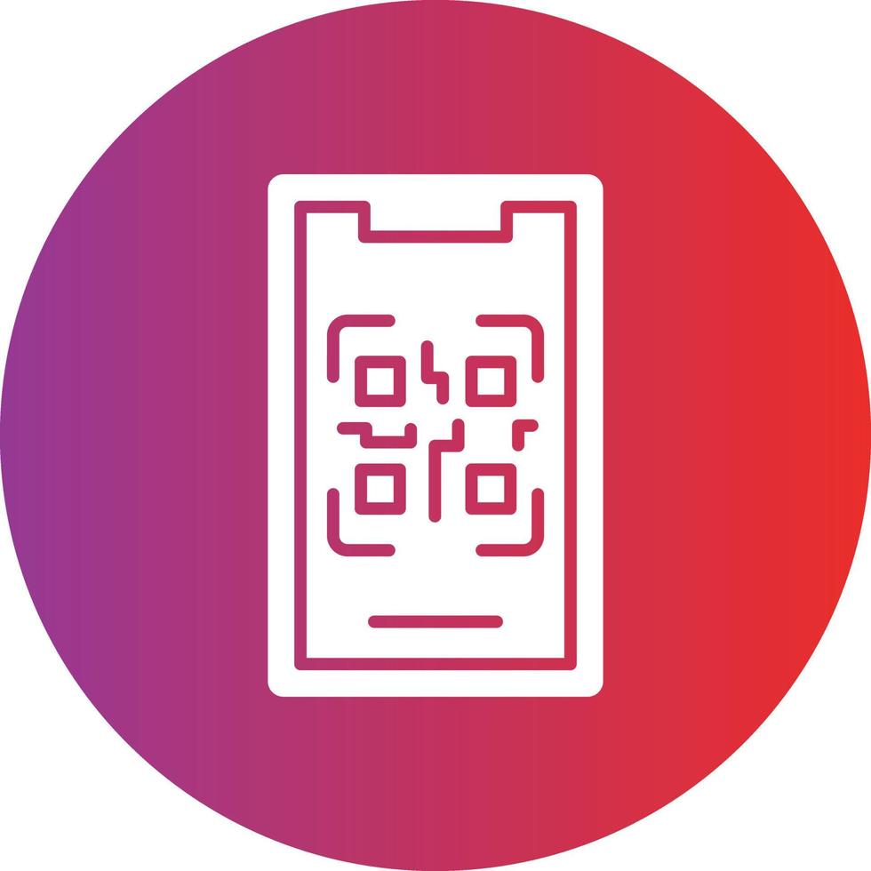 Vector Design Mobile Qr Code Icon Style