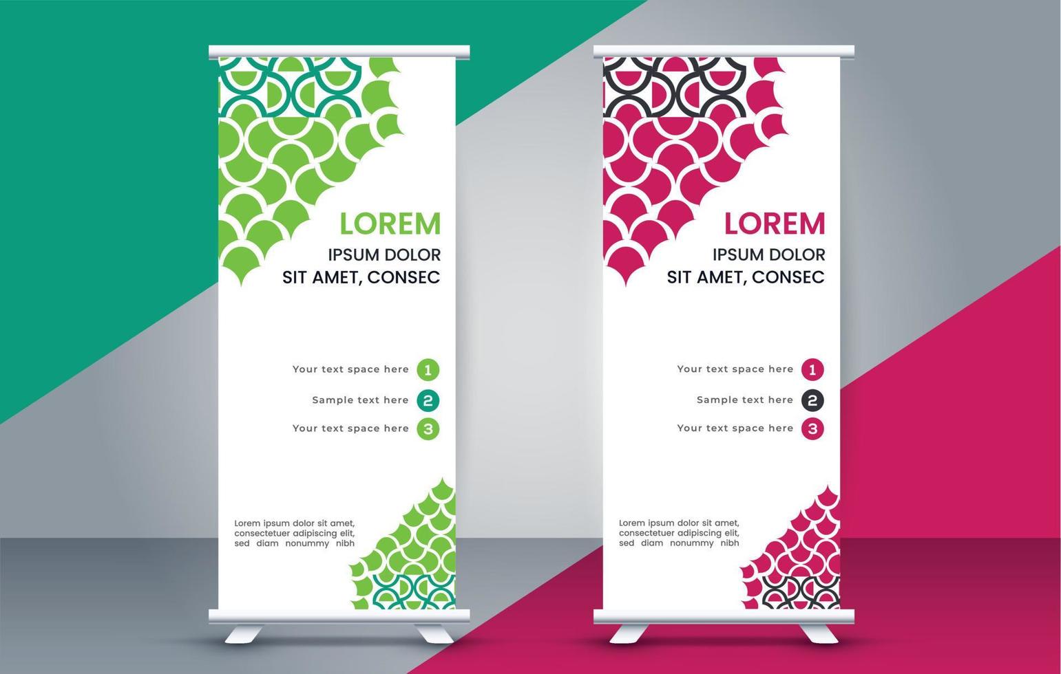 Modern roll up banner design template. flyer. pull up. presentation. brochure. poster. vector