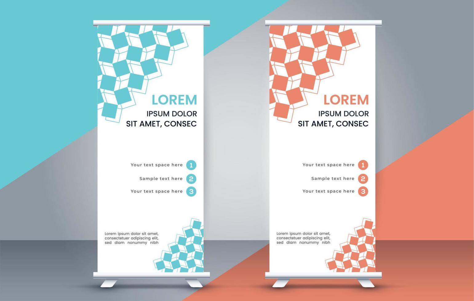 Modern roll up banner design template. flyer. pull up. presentation. brochure. poster. vector