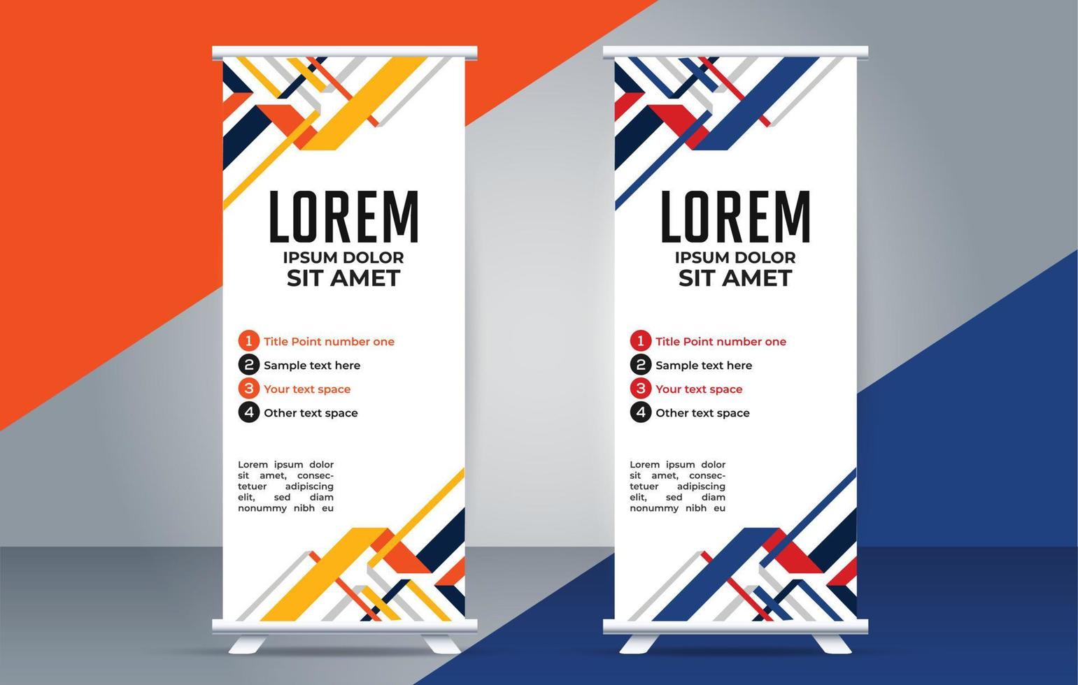 Modern roll up banner design template. flyer. pull up. presentation. brochure. poster. advertisement. vector