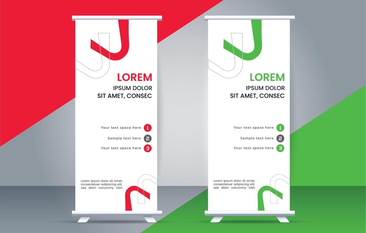 Modern roll up banner design template. flyer. pull up. presentation. brochure. poster. advertisement. vector