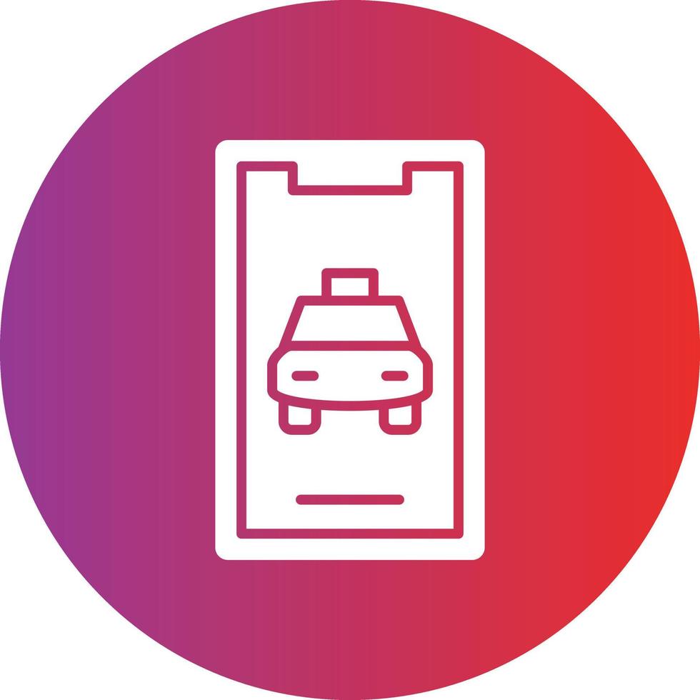 Vector Design Mobile Taxi Icon Style