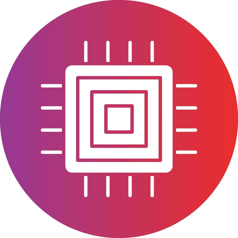 Vector Design Microprocessor Icon Style