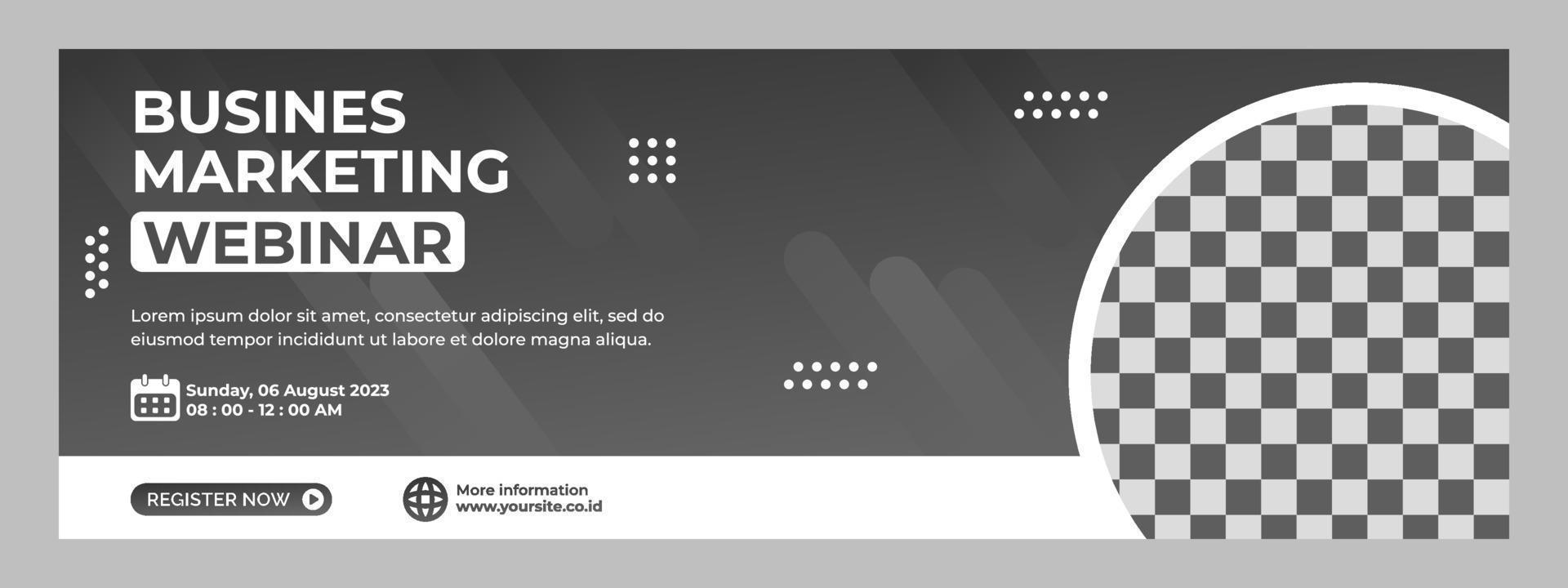 horizontal banner template for business webinars vector