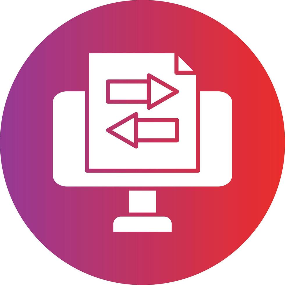 Vector Design Online File Transfer Icon Style