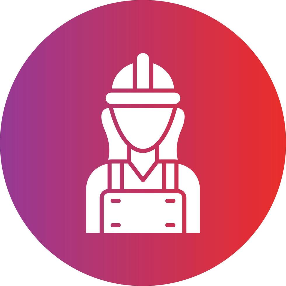 Vector Design Lady Worker Icon Style