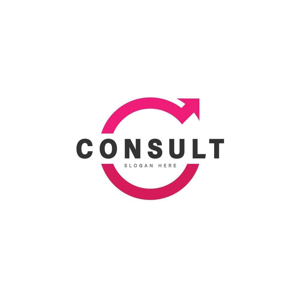 Consulting agency logo chat design symbol vector