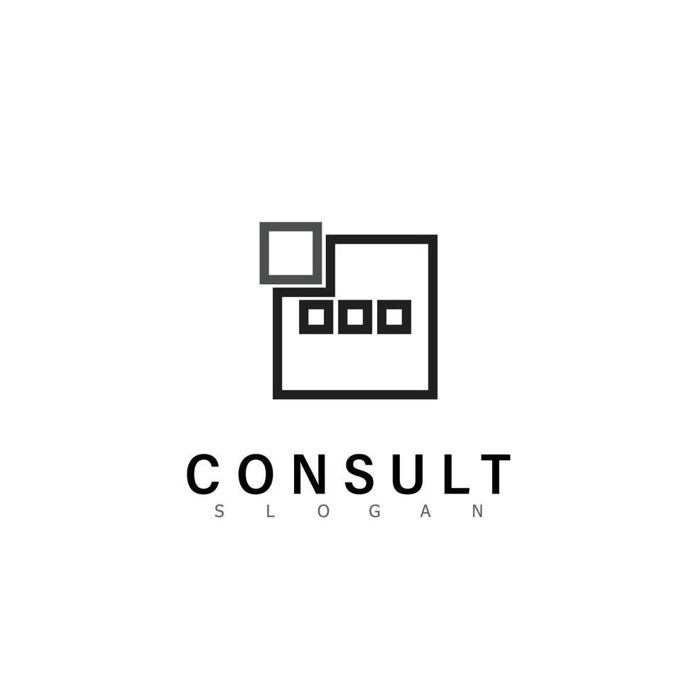 Consulting agency logo chat design symbol vector