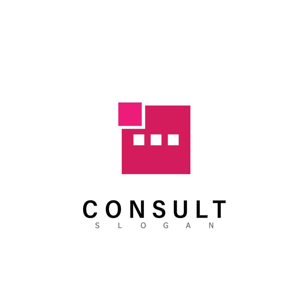 Consulting agency logo chat design symbol vector