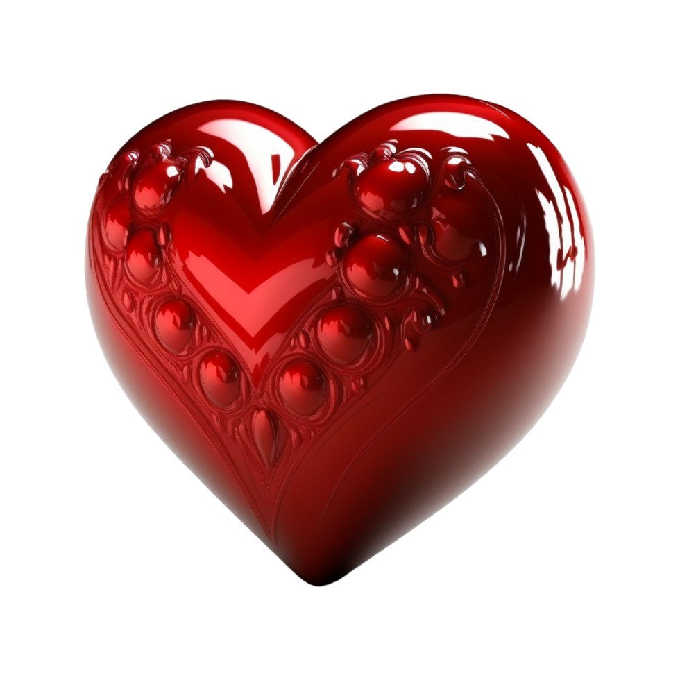 Valentines Day 3d Stereo Love Red Heart png