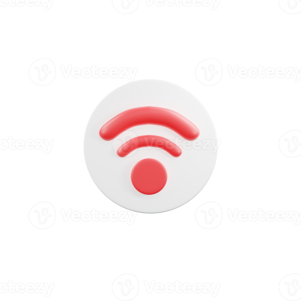 3d minimal rendering wifi icon png