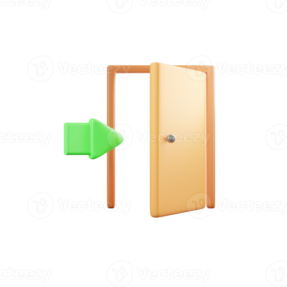 3d minimo interpretazione Uscita icona png