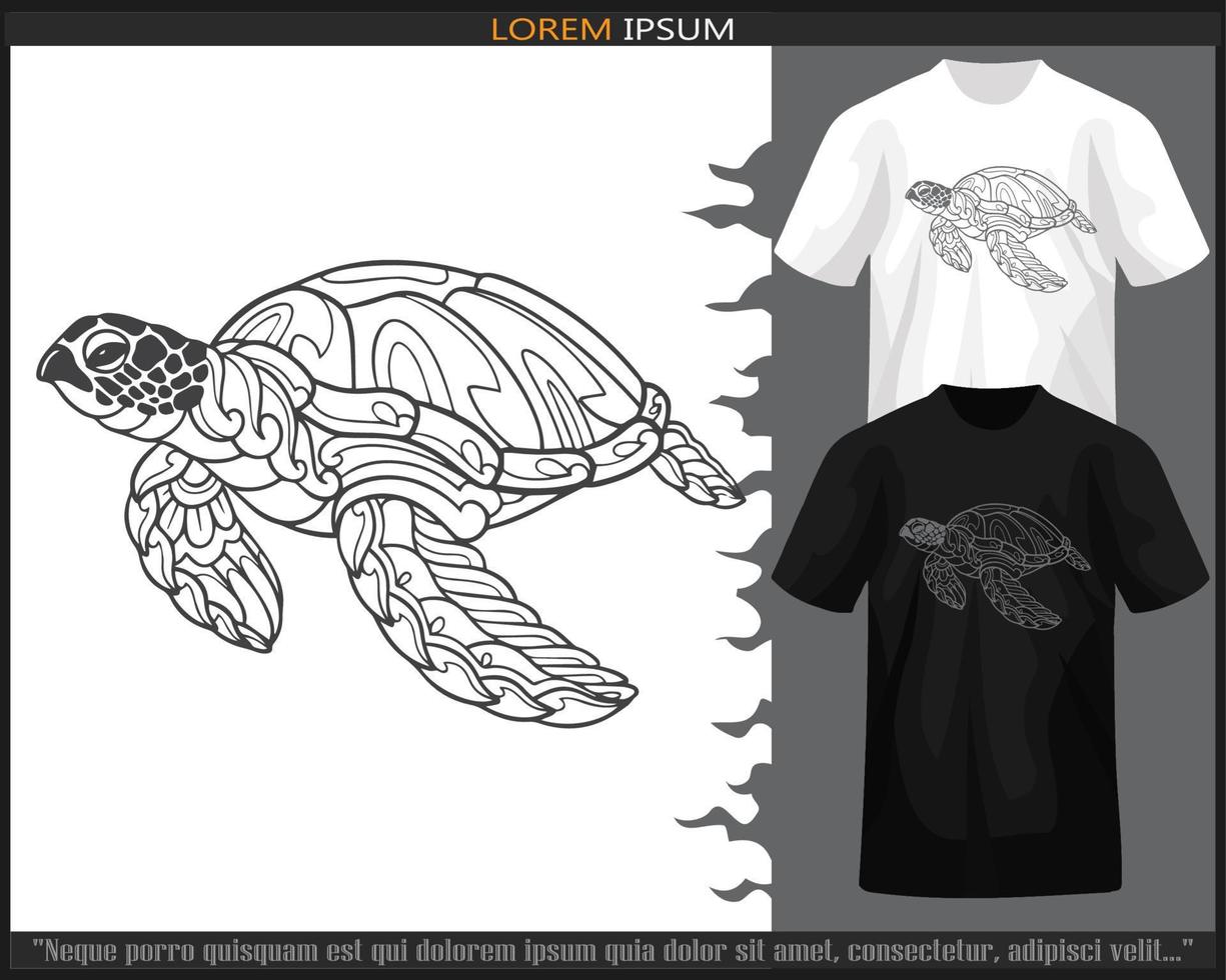 sea turtle mandala arts vector