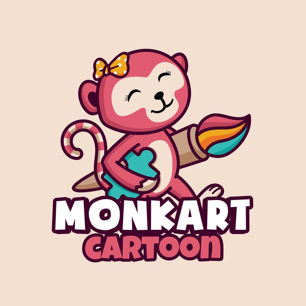 Mascot of Monkey Art that is suitable for e-sport gaming logo template vector