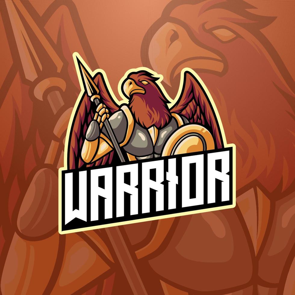 Mascot of Egyptian Horus that is suitable for e-sport gaming logo template vector