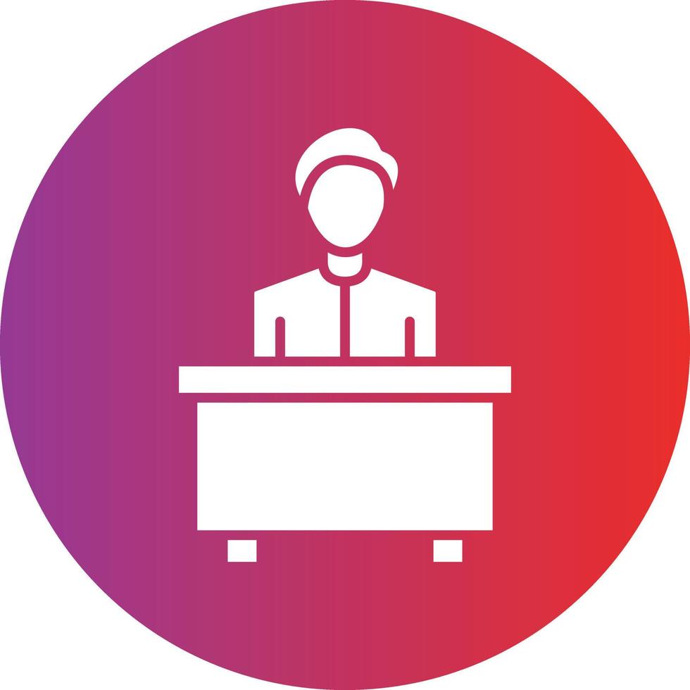 Vector Design Reception Desk Icon Style