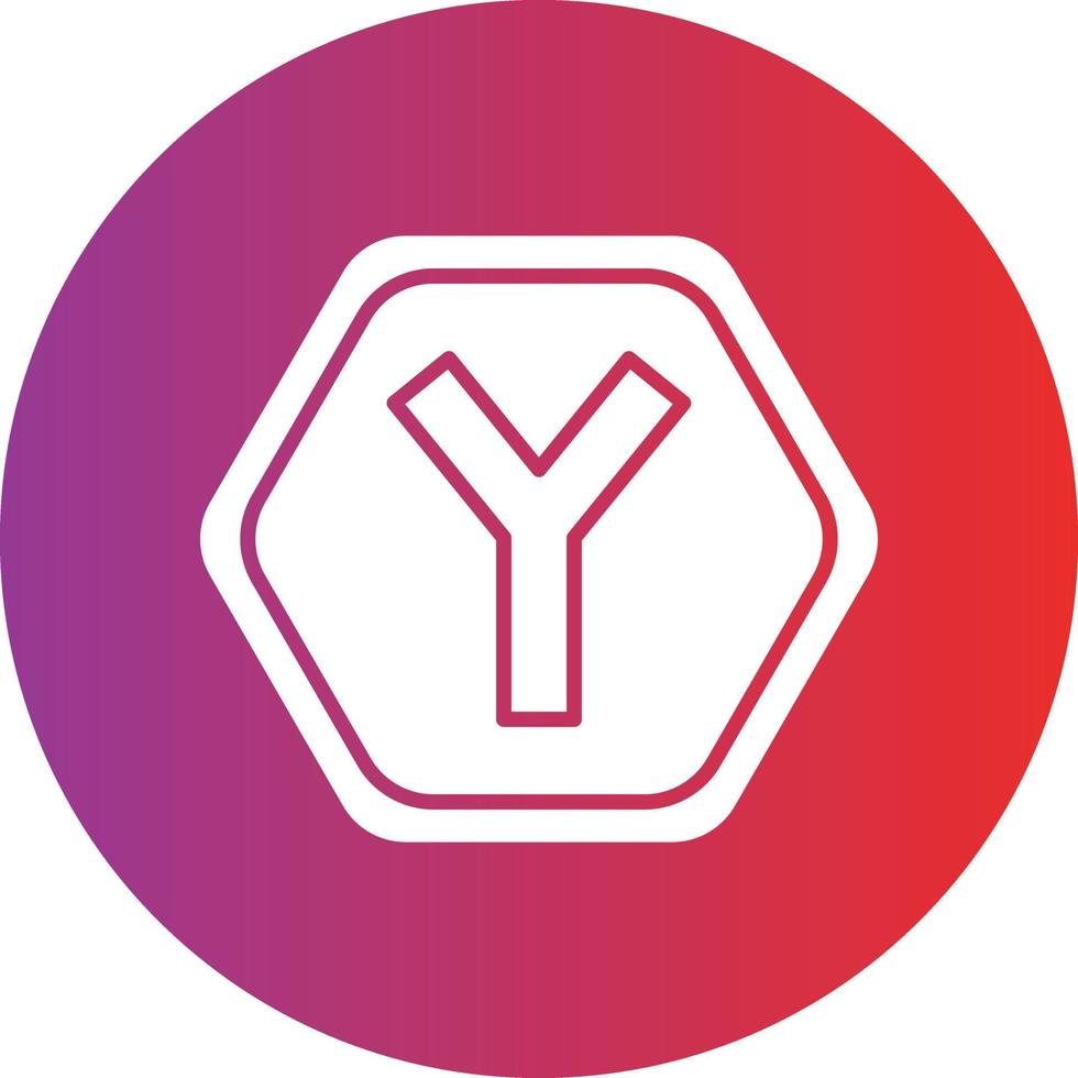 Vector Design Y Intersection Icon Style