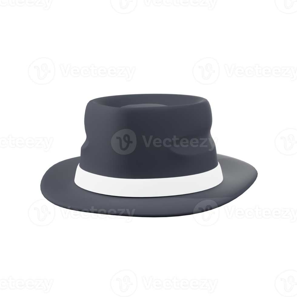 3d minimal rendering fedora hat png