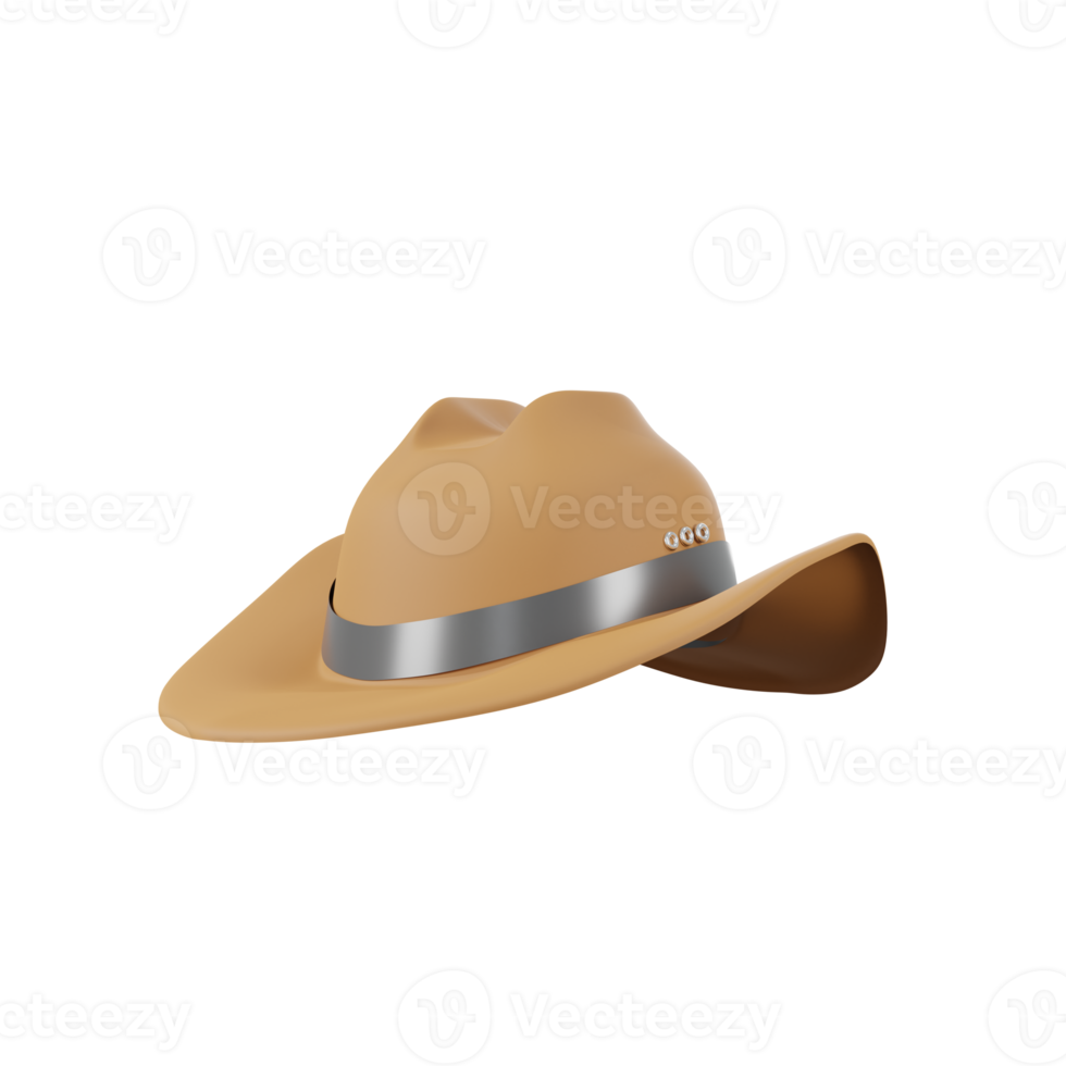 3d minimal rendering cowboy hat png