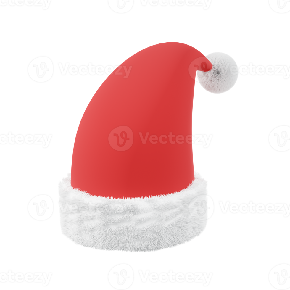 3d minimal rendering santa hat png