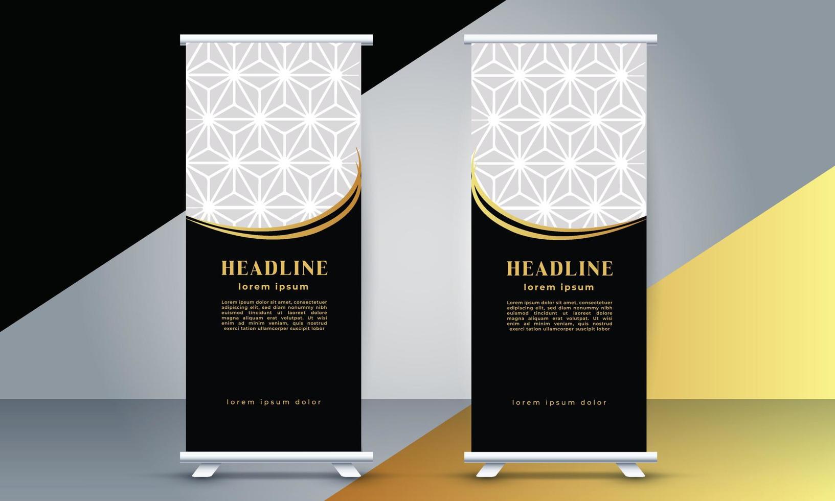 golden vector unique business roll up template