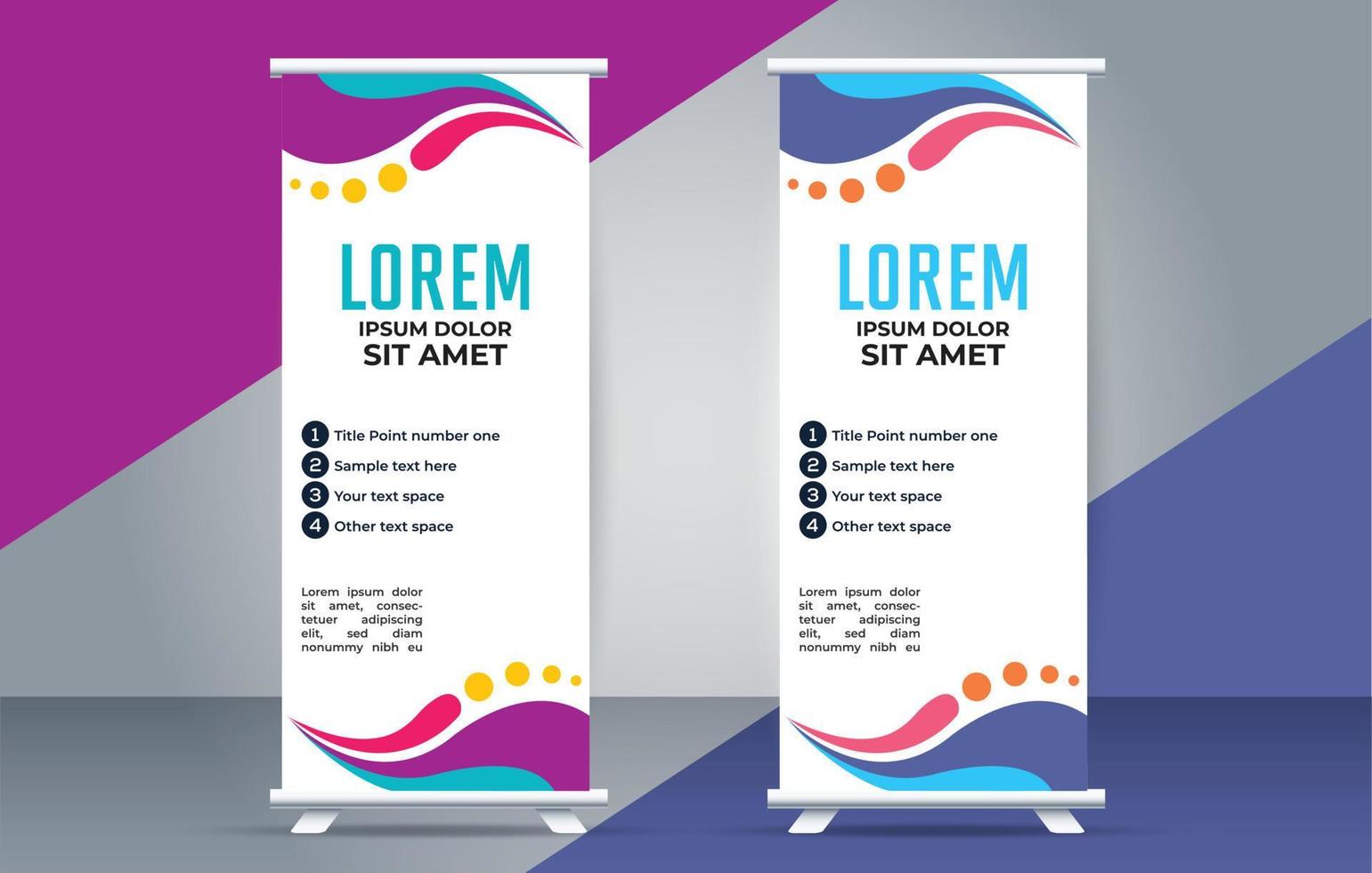 Modern roll up banner design template. flyer. pull up. presentation. brochure. poster. advertisement. vector