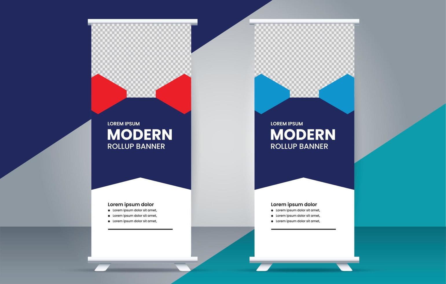 modern creative roll up banner design vector