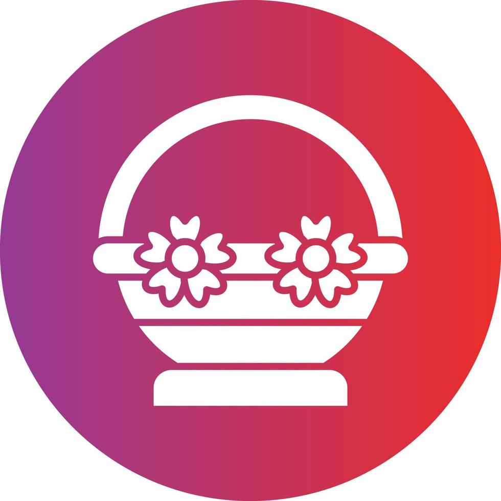 Vector Design Flower Basket Icon Style