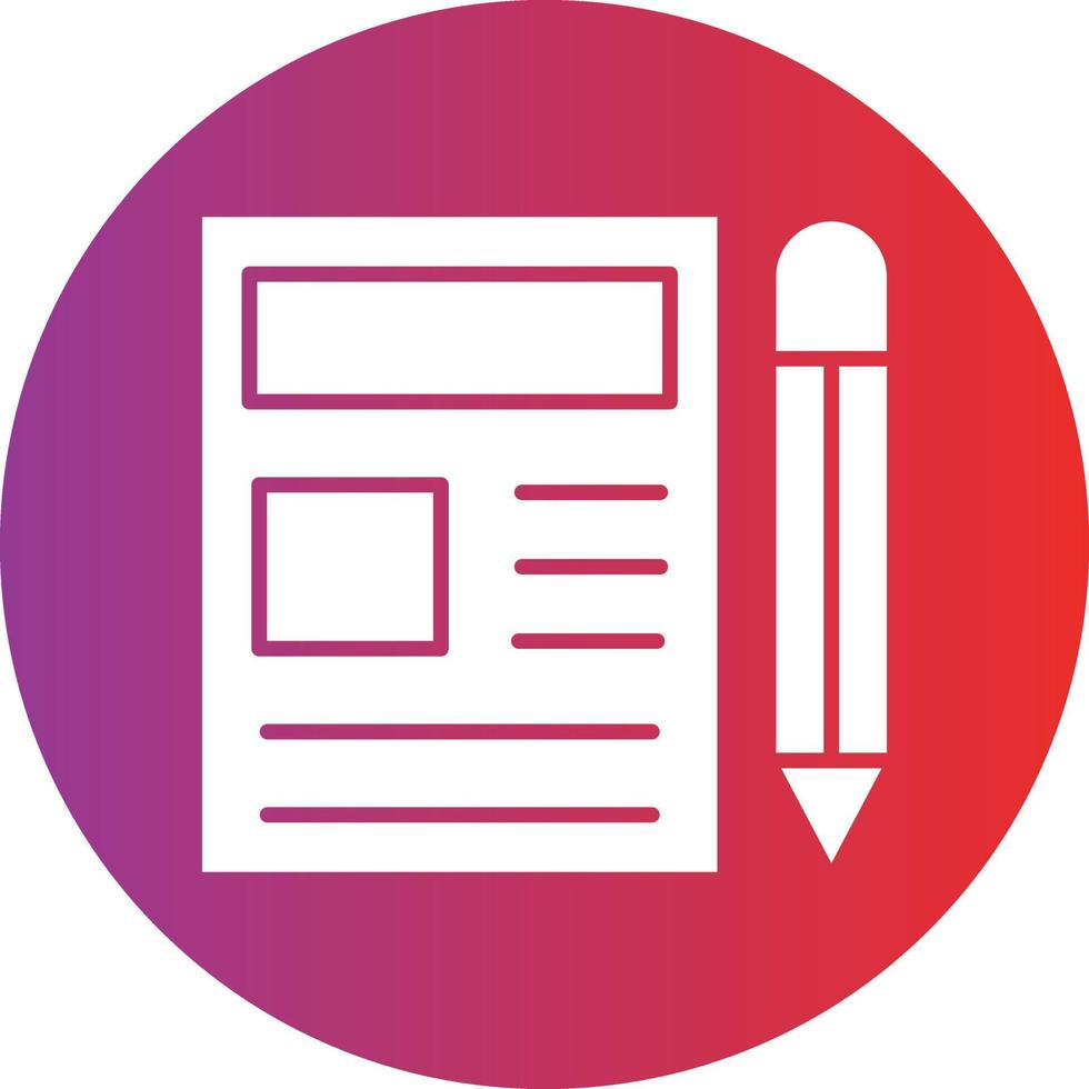 Vector Design News Editor Icon Style