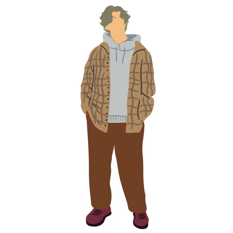 Casual handsome man ,good for graphic design resource vector