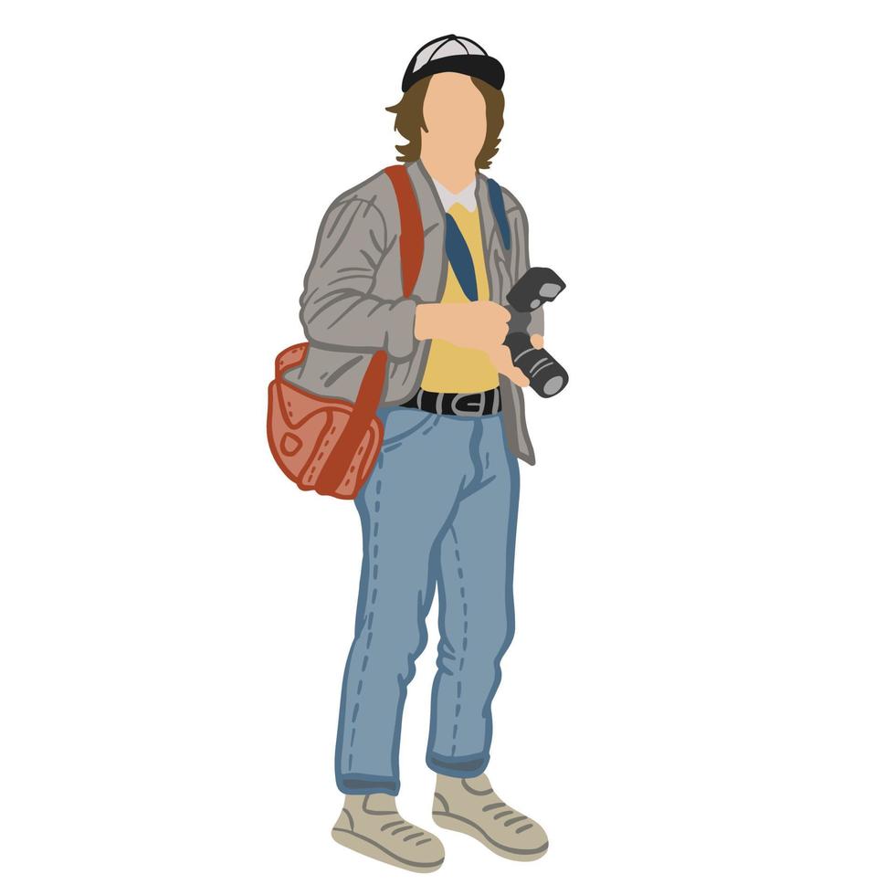Stylish photographer man ,good for graphic design resource vector