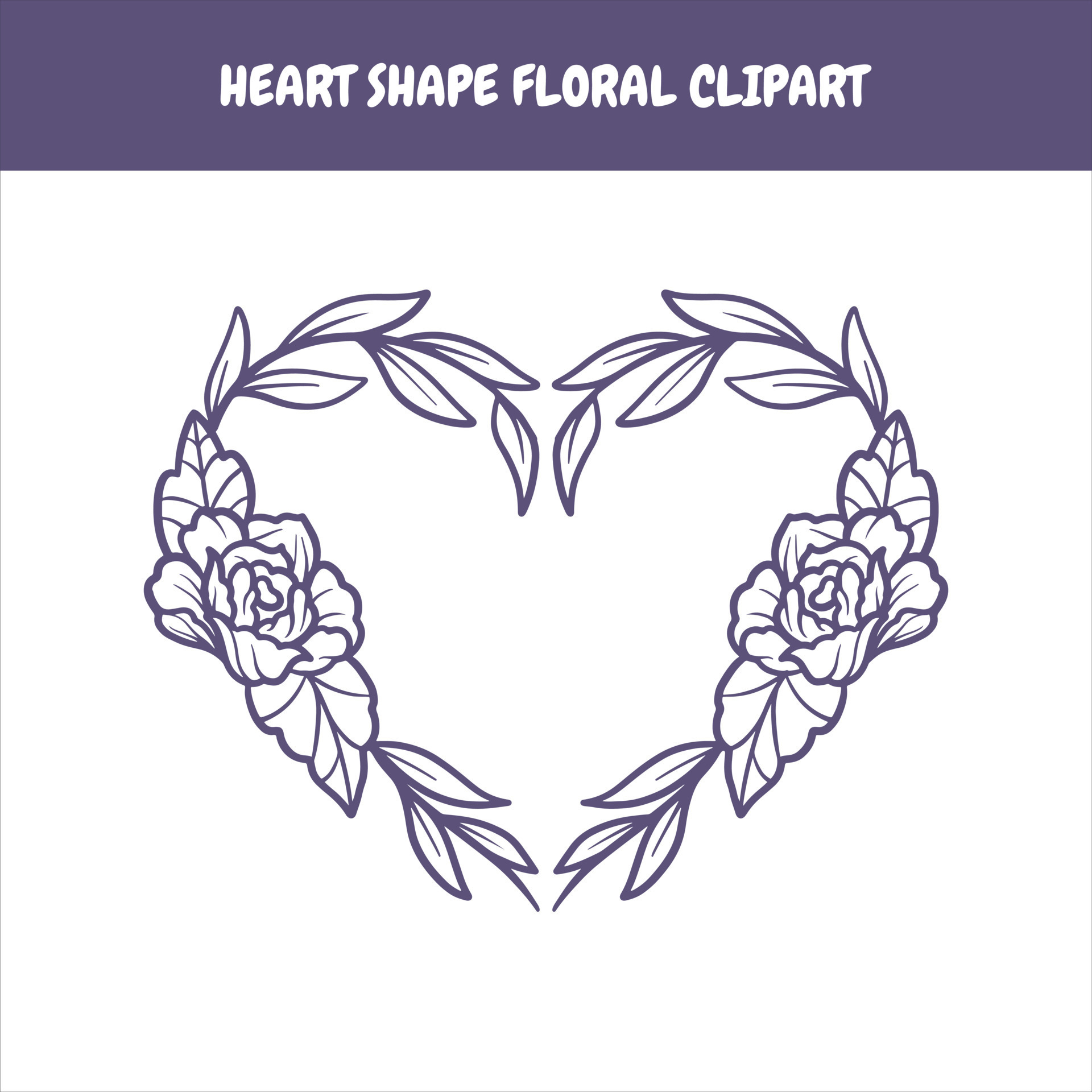 Floral Heart Shaped 22533080 Vector Art at Vecteezy