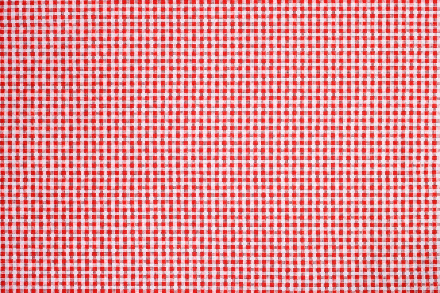 red white plaid tablecloth background photo
