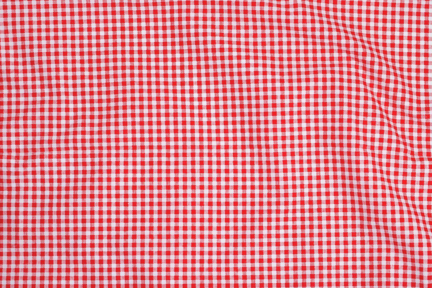 red white plaid tablecloth background photo