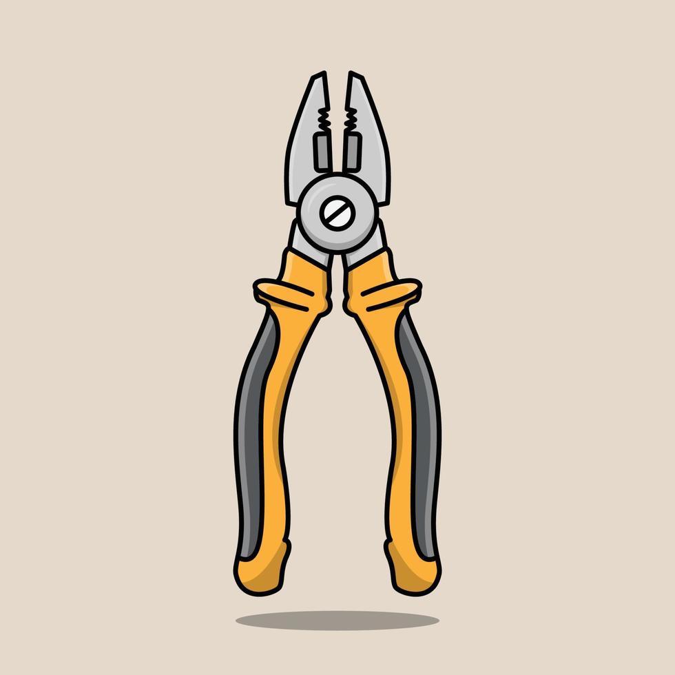 The Illustration of Pliers vector