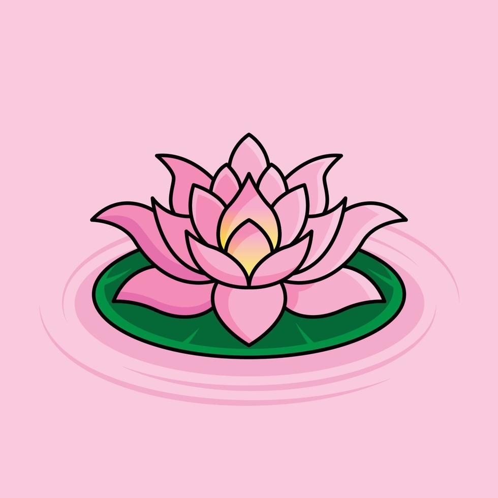 The Illustration of Lotus Flower vector