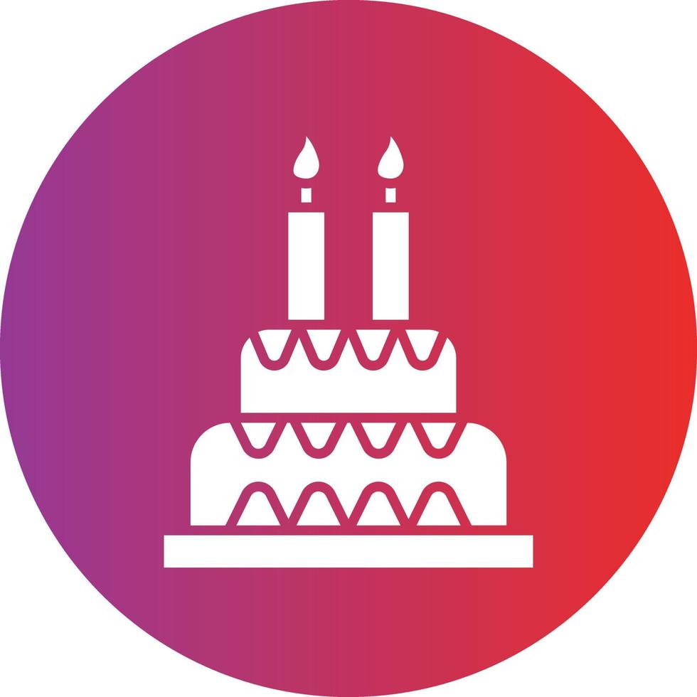 Vector Design Birthday Cake Icon Style
