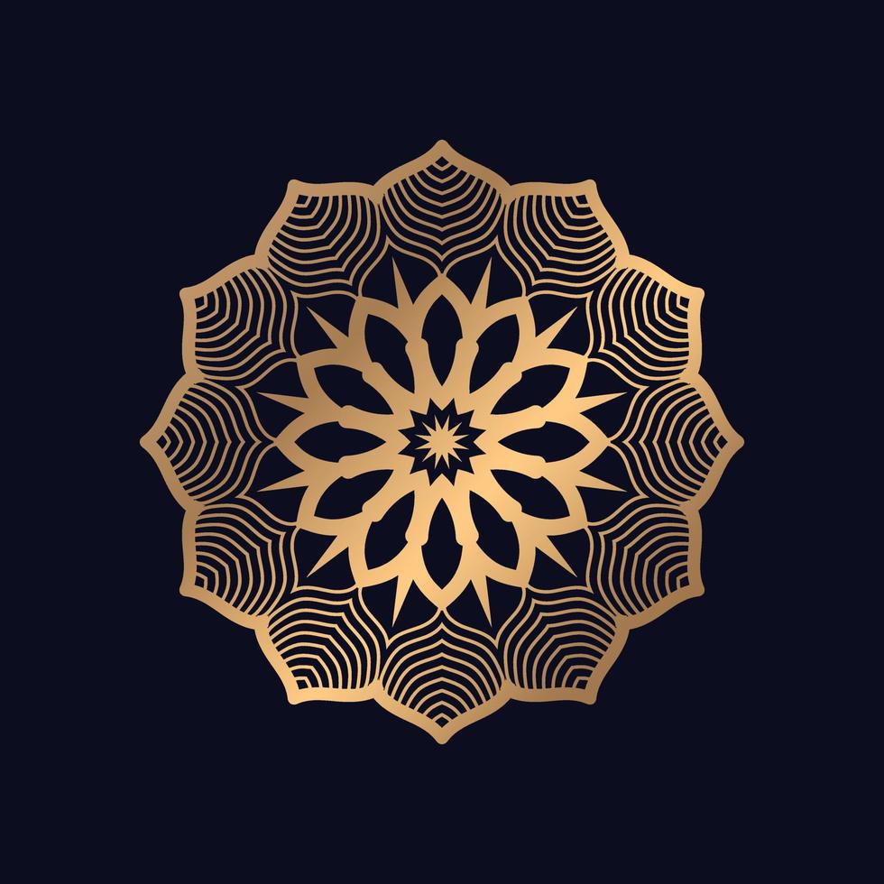 dorado modelo mandala diseño antecedentes vector