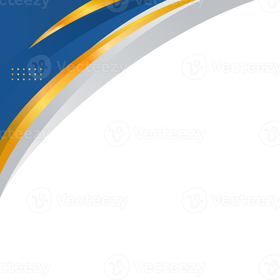 azul y oro degradado resumen frontera para negocio o certificado png