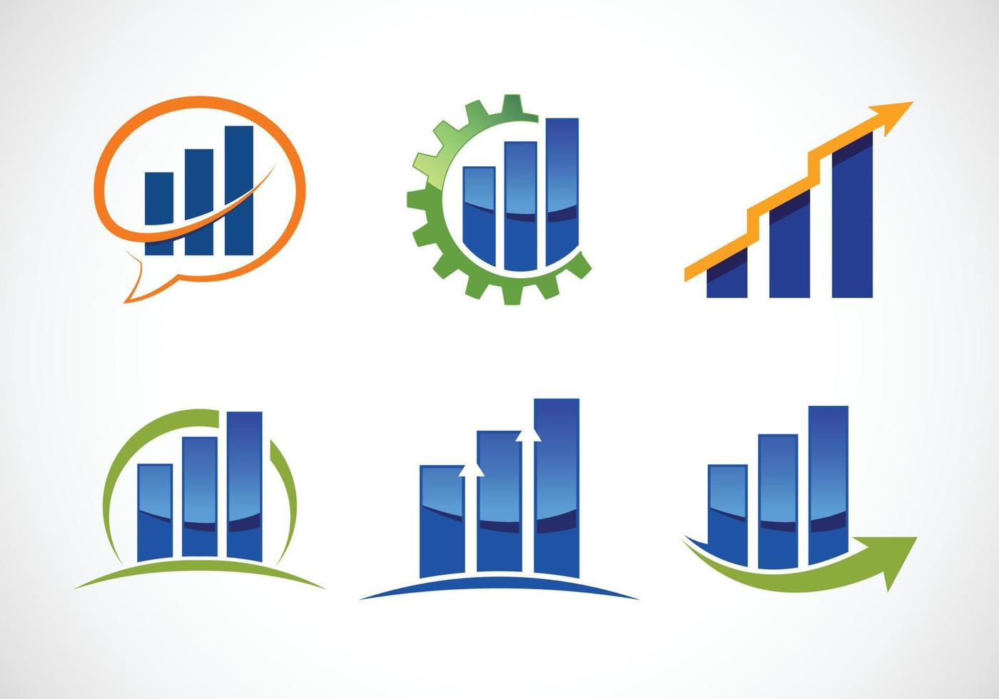 Finance and accounting logo design set vector template