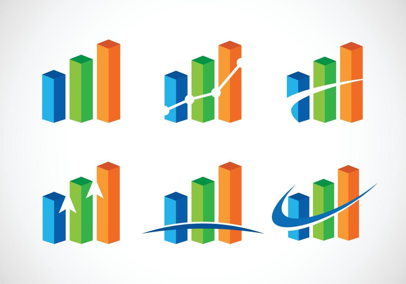 Plantilla de vector de conjunto de diseño de logotipo de finanzas y contabilidad