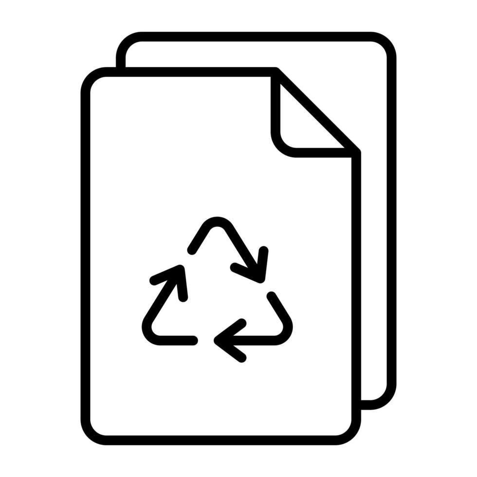 An amazing vector design of paper recycling in modern style, premium icon