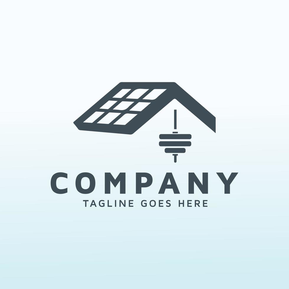 Energy solar fitness logo vector design template