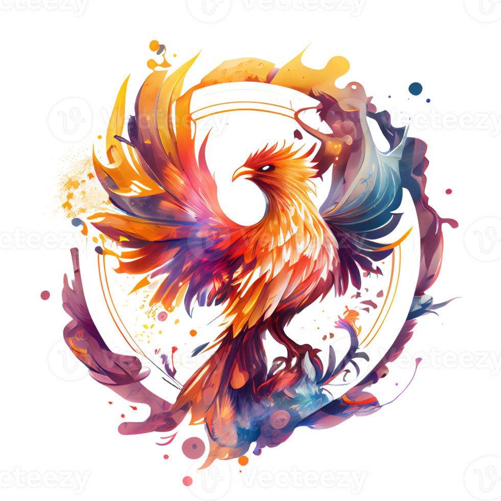 Mystical mythical character Phoenix, phoenix bird on a transparent background, phoenix logo, , png