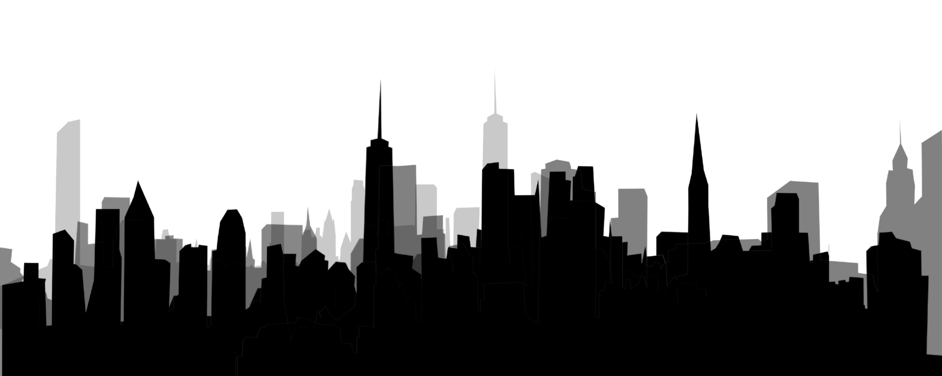 City, background illustration. Black png