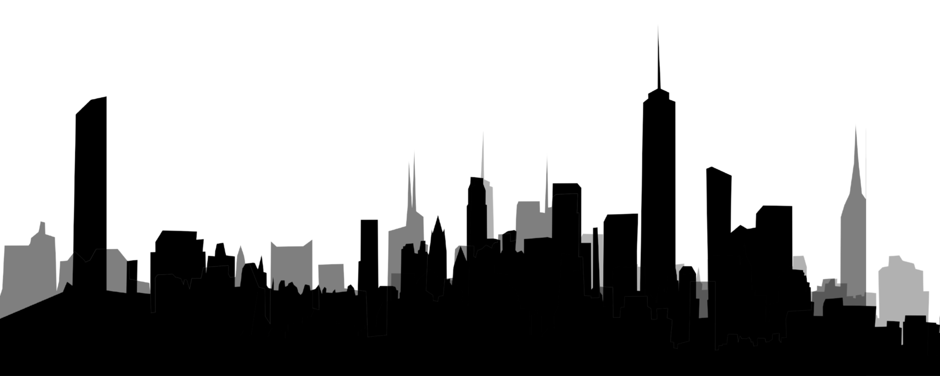 City, background illustration. Black png