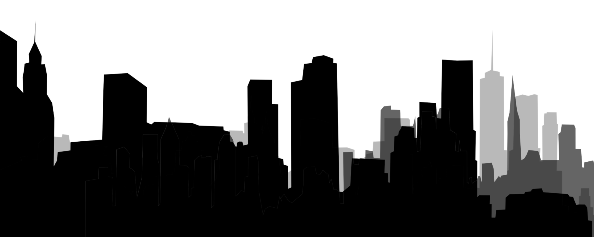 City, background illustration. Black png