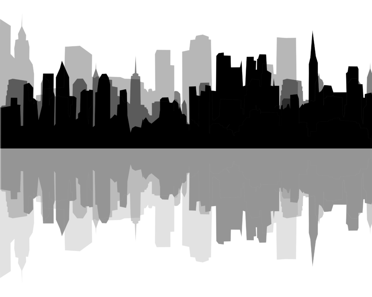 City, background illustration. Black png