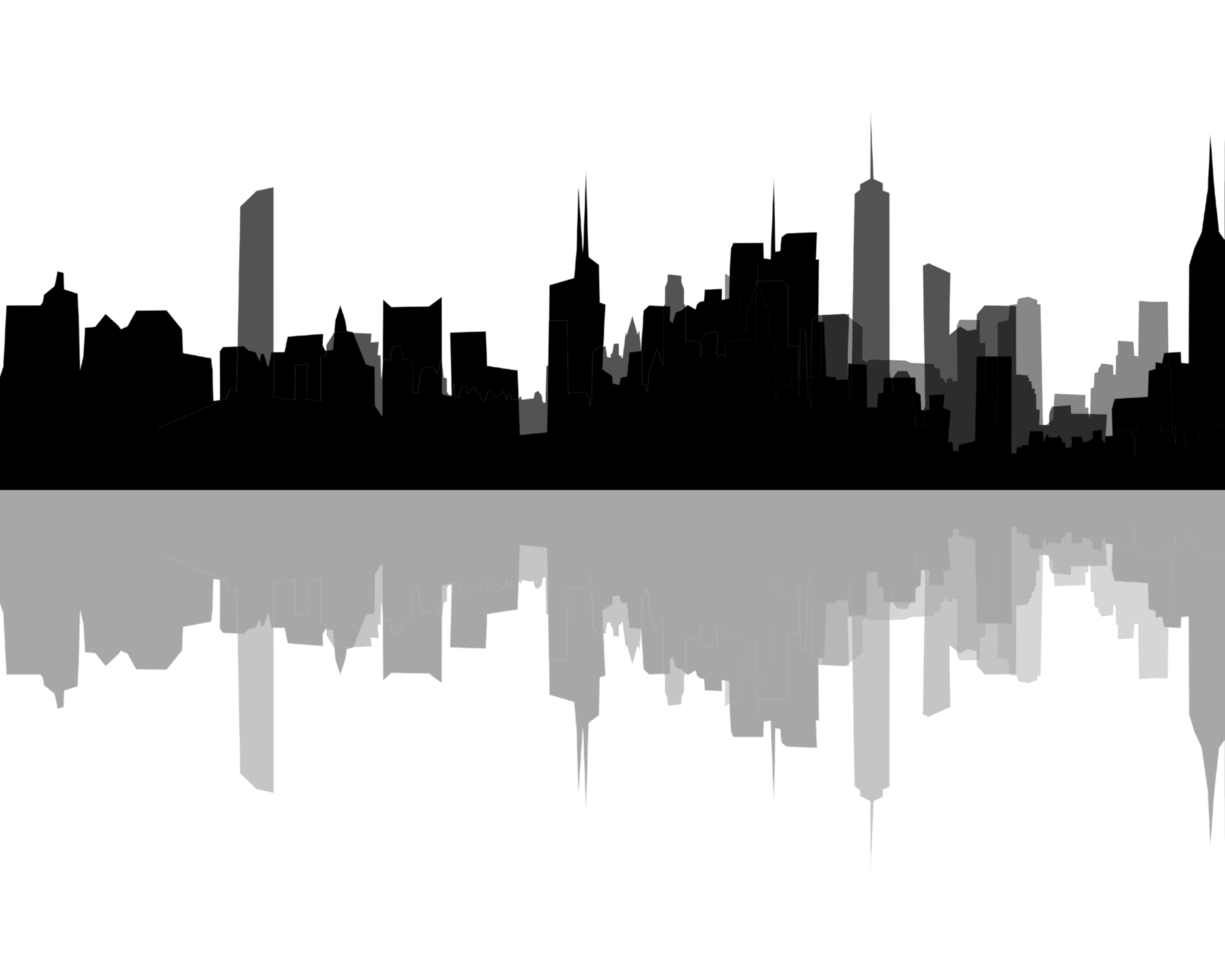 City, background illustration. Black png