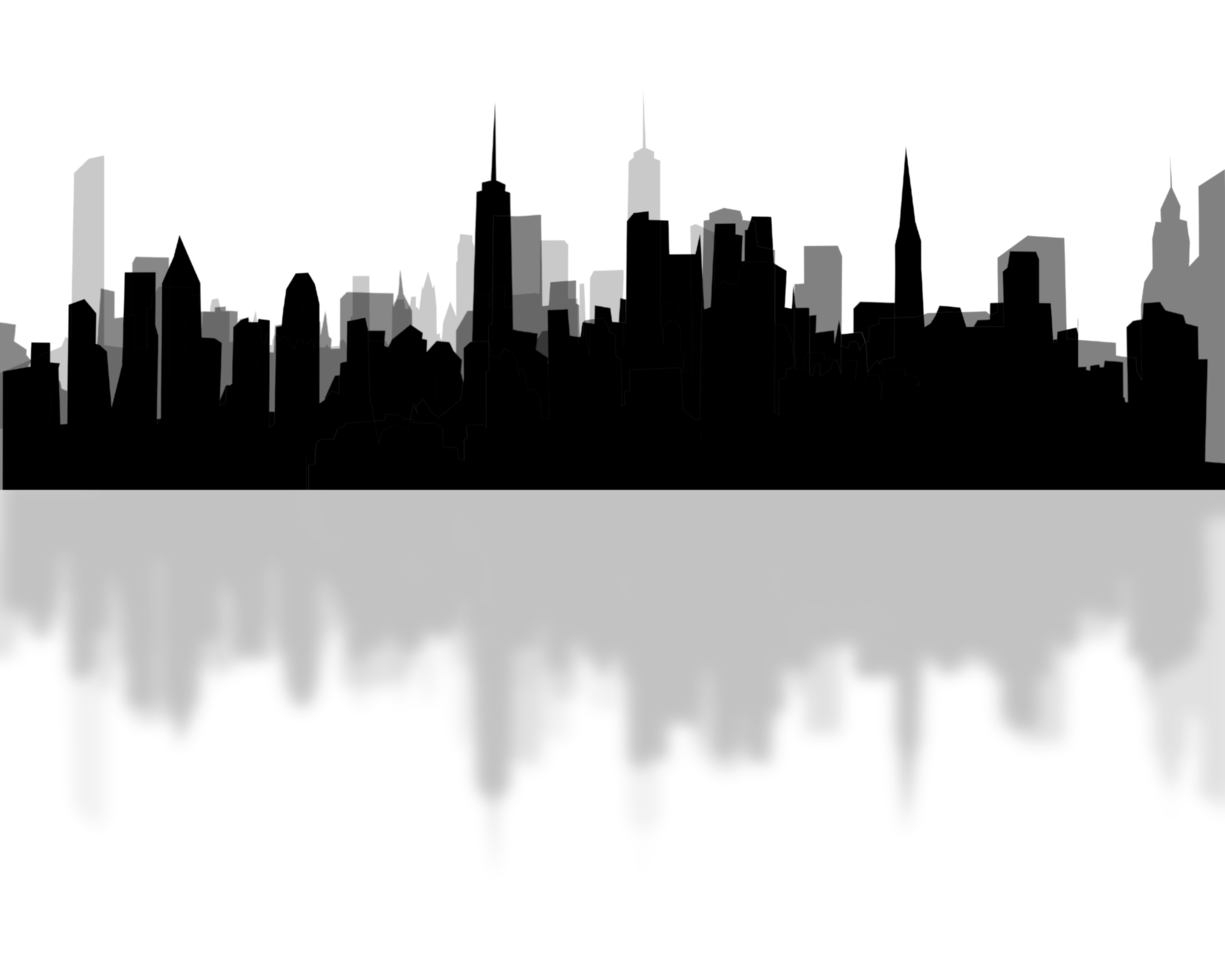 City, background illustration. Black png